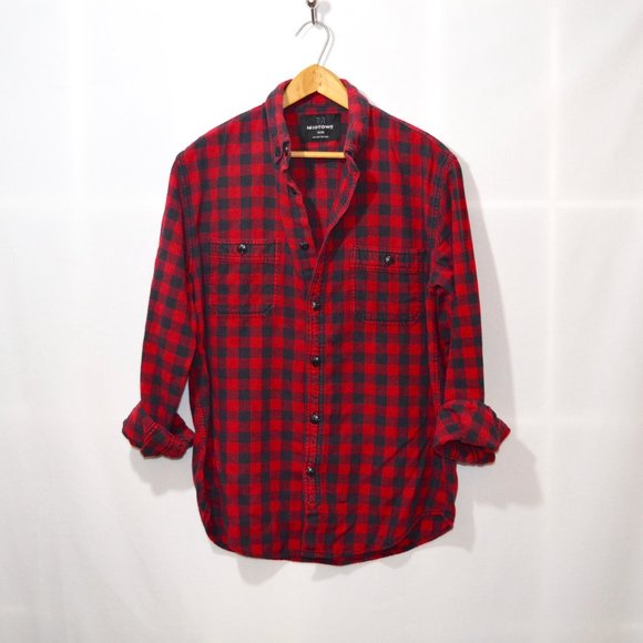 Women's loose fit Plaid Button up shirt - Picture 3 of 5